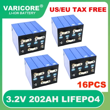 16шт 3,2 В 200Ah LiFePO4 Аккумулятор литий-железо-фосфатные батареи для 12 В 24 В RV Кемперов Гольф-кар Внедорожный Солнечный Ветер БЕЗ НАЛОГА