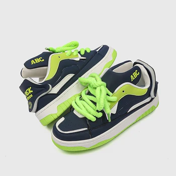 2023 Новые Оригинальные Зеленые Повседневные кроссовки для пары, Мягкая удобная Мужская Дизайнерская обувь, Нескользящая массивная обувь для мужчин, Размер 36-44