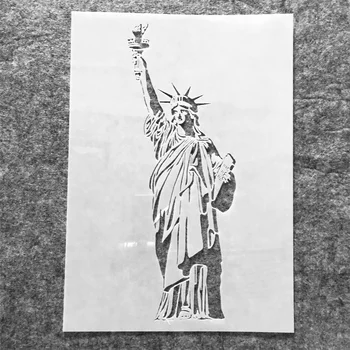 A4 29 см Статуя Свободы США Трафареты для наслоения 