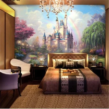 beibehang 2015Custom 3D фреска Континентальная спальня гостиная ТВ фон стены 3D фэнтезийный вход в замок 3D фотообои
