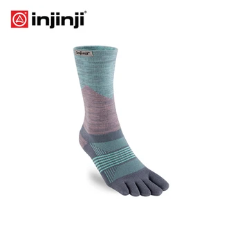 Injinji/ Женские Носки для бега Trail среднего веса, быстросохнущие Дышащие Спортивные Носки COOLMAX для Пилатеса с подогревом на пять пальцев