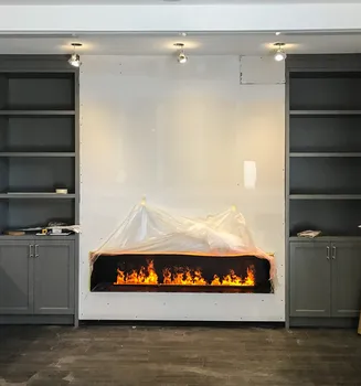 Inno-Fire 60-дюймовый светодиодный электрический камин с 3D пламенем, встраиваемый в стену в помещении