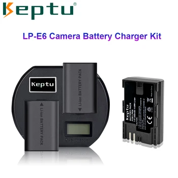 LP-E6 lpe6 Батарея для камеры с ЖК-дисплеем Зарядное Устройство Для Canon EOS 90D 80D 70D 7D2 60D 6D2 5D3 5D2 5DSR 5D4 R5 R6 XC10 XC15