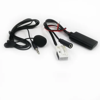Автомобильный модуль Bluetooth AUX-in Аудио MP3 Музыкальный адаптер, 12-контактный разъем микрофона, громкая связь для модели радио Peugeot RD4
