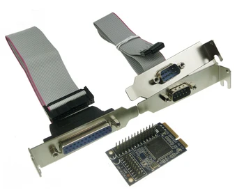 Адаптер MINI PCI-e для последовательной и параллельной передачи данных RS232 COM mini pcie с параллельным портом принтера карта расширения