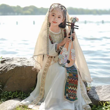 В Западных регионах Этническая одежда для девочек принцессы Ханфу в китайском стиле 2023, Новый весенне-осенний стиль, Древний стиль, супер