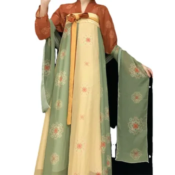 Китайское платье феи Ханфу Косплей Шифон Полный комплект Традиционный фестивальный дневник Модная Современная одежда для женщин Девушка зеленого цвета