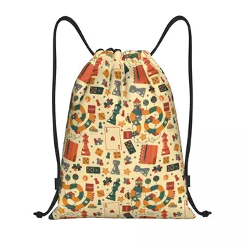 Модный рюкзак для настольной игры с завязками, Спортивная спортивная сумка для Мужчин и Женщин, Шахматы, Сумка для покупок