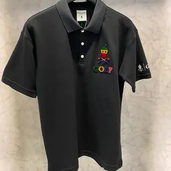 Мужские рубашки поло для гольфа, летняя мода, короткий рукав, высококачественный цветной логотип, одежда для пар для гольфа, M222095