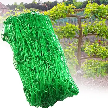 Новая Садовая Решетчатая Сетка Для Вьющихся Растений Пластиковая Нейлоновая Сетка Зеленая Садовая Решетчатая Сетка Для Фасоли Фруктов Овощей Вьющихся Растений