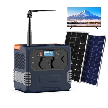 Оптовая продажа, Индивидуальная Литиевая батарея Lifepo4 300 Вт 500 Вт 1000 Вт 110 В 220 В, Солнечная Портативная электростанция для Кемпинга на открытом воздухе