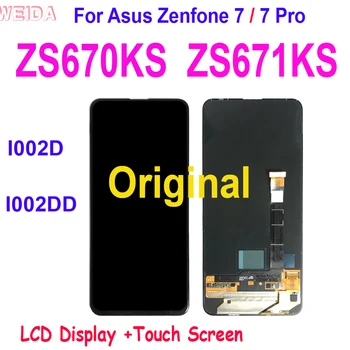 Оригинальный ЖК-дисплей Для Asus Zenfone 7 ZS670KS I002D ЖК-дисплей Asus Zenfone 7 Pro ZS671KS I002DD ЖК-дисплей с Сенсорным экраном и Цифровым Преобразователем В Сборе