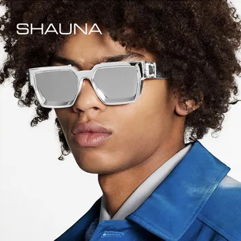 Популярные Квадратные Солнцезащитные очки SHAUNA Ins UV400