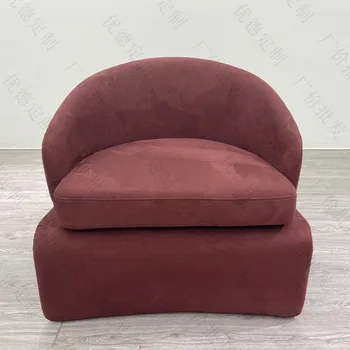 Прямые продажи с фабрики, одноместный диван из красной ткани для гостиной, вилла в скандинавском стиле, чистый красный диван