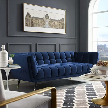 Скандинавский стрейч Диван-кровать в гостиной, глубокое кресло, Итальянский современный дизайнер, Роскошный ленивый двуспальный диван, длинный этаж, Салон мебели для дома