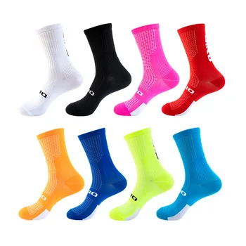 1 Пара профессиональных велосипедных носков, дышащие мужские и женские спортивные носки для бега, баскетбольные компрессионные носки, футбольные носки