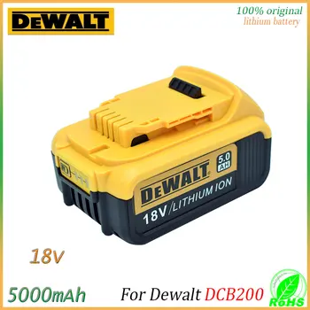 18V 5Ah 6Ah Литиевая батарея для электроинструментов DeWalt DCB184 DCB200 Перезаряжаемый набор электроинструментов 20v 5000mah Аккумулятор