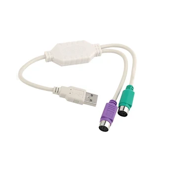 1шт Штекер USB к 6Pin PS2 для PS/2 Женский удлинительный кабель Y-образный разветвитель Адаптер Клавиатура Мышь сканер