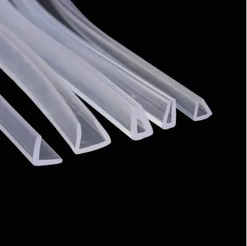 2 метра U-образных силиконовых резиновых прокладок для стеклянных уплотнений дверей и окон душевой комнаты для стеклянных уплотнений толщиной 0,5-35 мм