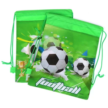 2 шт. Модные Зеленые футбольные сумки на шнурке, случайные сувениры для мальчиков, Рюкзак из нетканой ткани, школьные рюкзаки