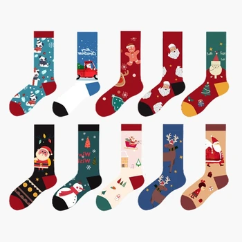 2021 Новые креативные Рождественские носки-трубочки для мужчин и женщин, красочные носки с героями мультфильмов 