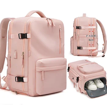 35-литровый рюкзак для Путешествий, сумка для ноутбука, Школьный ранец, Многофункциональная USB-зарядка, Mochila, Водонепроницаемые Багажные сумки через плечо с карманом для обуви