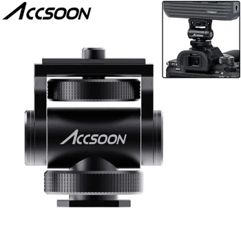 Accsoon Адаптер для крепления холодного башмака для настольной съемки Монитор зеркальной камеры Микрофон с регулируемой заливкой света для Nikon Canon Sony