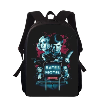 Bates Motel 15 ”, детский рюкзак с 3D принтом, сумки для начальной школы для мальчиков и девочек, рюкзак для студентов, школьные сумки для книг