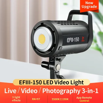 JINBEI EFIII150 LED Video Light Включает Отражатель Для Видеосъемки Короткометражных фильмов в прямом Эфире Видео с Youtube Детская Фотография Заполняющие Огни Непрерывный Свет