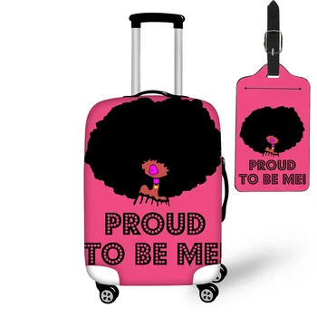 KOKO CAT, Дорожный багаж, Защитный чехол для чемодана для женщин, Черных девочек, Волшебные африканские аксессуары для багажа, Эластичная сумка-тележка
