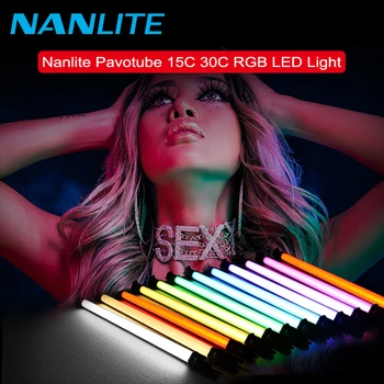 NanGuang Nanlite Pavotube 15C 30C RGB Светодиодная Лампа 77 см 117 см 2700 К-6500 К Палка Для Видео, Киностудии, Фотосъемки, Освещения