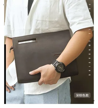 Newsbirds Высококачественная Большая сумка-клатч, Кожаный мужской портфель с плечевым ремнем, мужская сумка для документов 30 см
