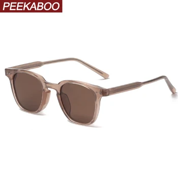 Peekaboo TR90 поляризованные солнцезащитные очки мужские квадратные ацетатные женские солнцезащитные очки uv400 с заклепками корейский стиль 2022 высокое качество горячая распродажа