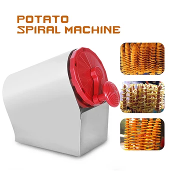 PS-7 Ручной Резак для картофельных чипсов, машина для нарезки картофеля Фри Спиралью из нержавеющей Стали, Овощерезка для нарезки картофеля фри