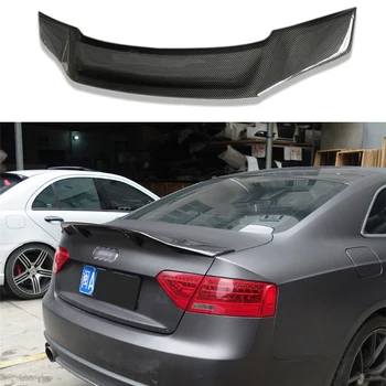 R Style Карбоновый задний спойлер багажника, крыло, подходит для Audi A5 4 двери 2 двери Седан 2010-2015