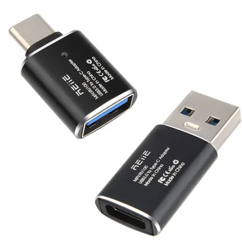 REIIE USB Adapter 2 шт., адаптер USB C для подключения к USB-разъему x 1 + OTG USB-C Адаптер для подключения к USB 3.0 x 1, для iPhone/MacBook/ipad