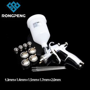 RONGPENG R500 Высококачественный Малярный Пистолет 1,3 1,4 1,5 1,7 2,0 мм С Насадками На водной основе LVLP Air Spray Gun Аэрограф С Наборами Для Чистки