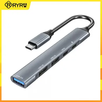 RYRA USB C Концентратор 3,0 Type-C Мульти USB Разветвитель USB Порт 3,0 2,0 С адаптером PD 65 Вт Для Macbook Air Pro Аксессуары для ПК USB 3,0 Концентратор