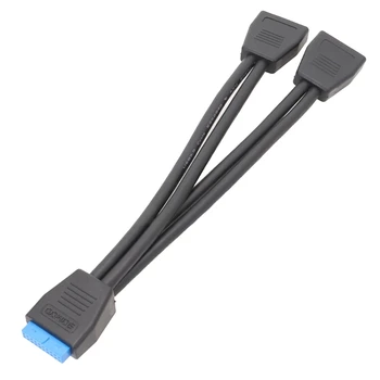 USB 19-контактный/20-контактный разъем от 1 до 2 Удлинительный кабель-разветвитель для материнской платы ПК
