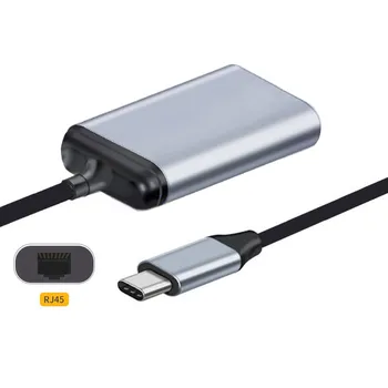 Xiwai Type-C USB-C USB-3.1 Разъем для подключения к гигабитной сети Ethernet LAN со скоростью 1000 Мбит/с, Женский Кабель-адаптер для Ноутбука