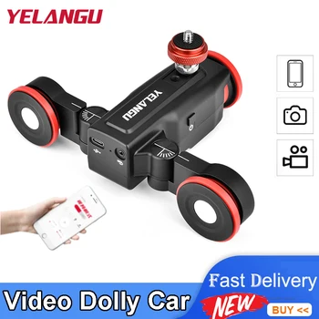 YELANGU L5 Моторизованный Слайдер камеры Автоматическая Тележка для видеосъемки Автомобильные рельсовые системы для зеркальной фотокамеры Телефон с дистанционным управлением