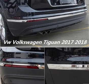 Автомобильная рама задней двери из нержавеющей стали, нижняя накладка багажника, отделка капотов, подходит для Фольксваген Тигуан 2016 2017 2018