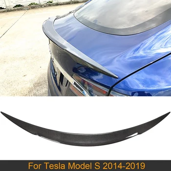 Автомобильный Задний Спойлер Багажника, Крыло Для Tesla Model S 2014-2019, Задняя Крышка Багажника, Выступ Крыла, Спойлер Из Углеродного волокна