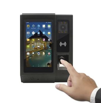 Бесплатный SDK 2021 Горячая Распродажа Быстрое биометрическое распознавание лиц, отпечатки пальцев, Посещаемость, NFC-карта, Настольные устройства A5 HFSecurity