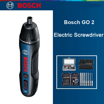 Беспроводная электрическая отвертка Bosch GO 2, профессиональная умная Отвертка с 5 настройками крутящего момента, наборы ручных дрелей с USB-аккумулятором