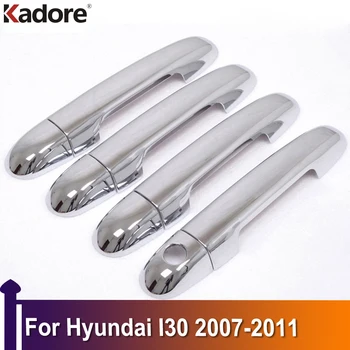 Внешние аксессуары для Hyundai I30 2007 2008 2009 2010 2011 ABS Хромированная дверная ручка, накладка, наклейка для укладки автомобиля