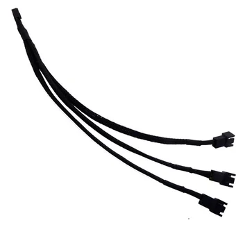 Высококачественный 4-контактный ШИМ-кабель вентилятора от 1 до 3 Способов, 1 шт. Разветвитель, черный удлинитель Длиной 27 см, Разъем