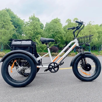 Горячее надувательство Дальнобойный E-Trike с 3 колесами Для доставки Трехколесный Электрический Велосипед Для удобной доставки пиццы быстрого приготовления