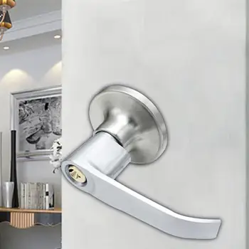 Дверная ручка с замком для обеспечения конфиденциальности Раздвижные Внутренние входные ручки с замками с ключом для спальни в помещении 30-50 мм бытовой