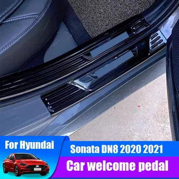 Для Hyundai Sonata DN8 2020 2021 2022 Дверной щиток из нержавеющей стали, защитная внутренняя отделка педали приветствия